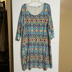 Colorful Liz Claiborne Print Dress